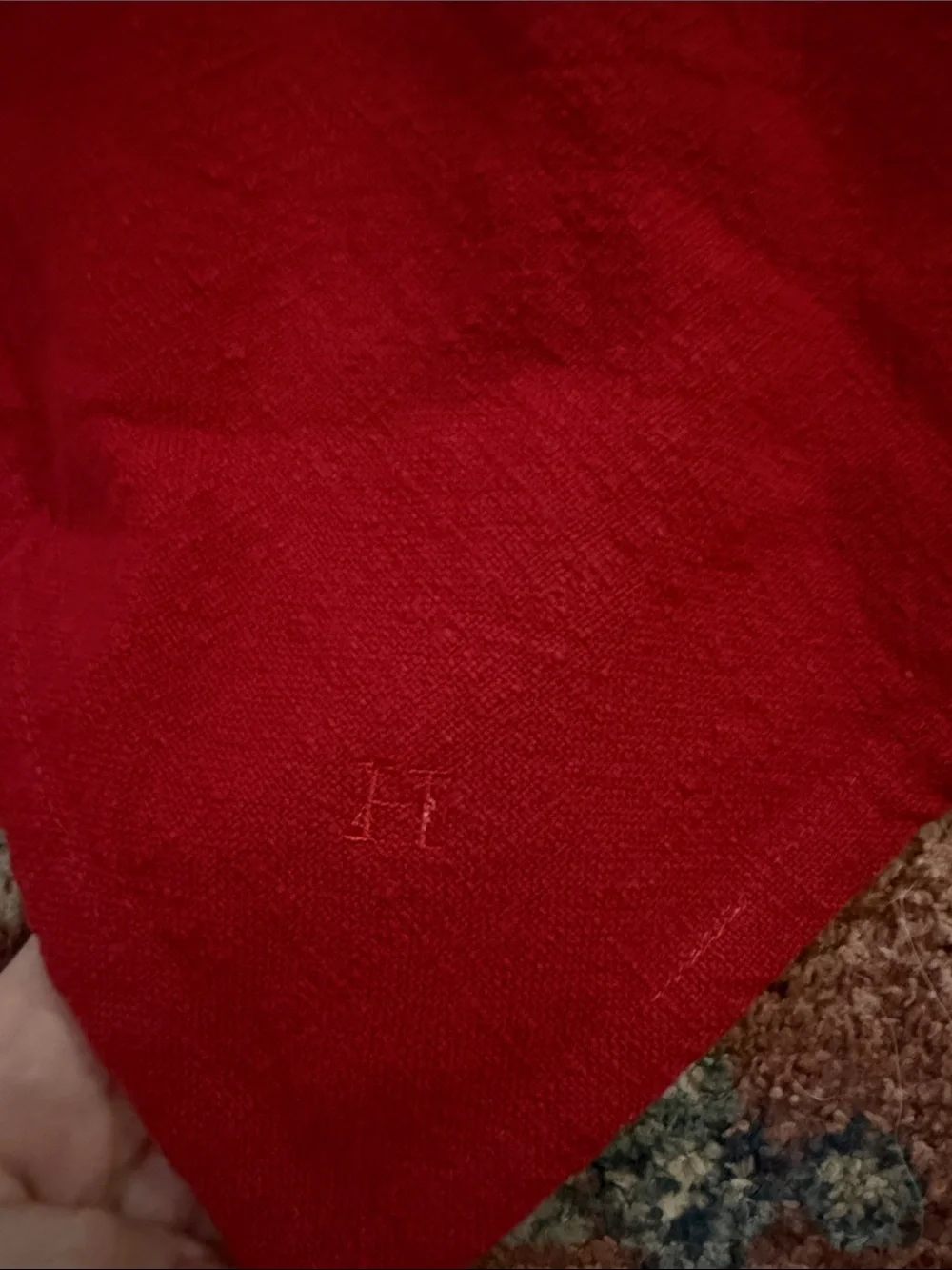 Pottery Barn Solid Red Dinner Napkins